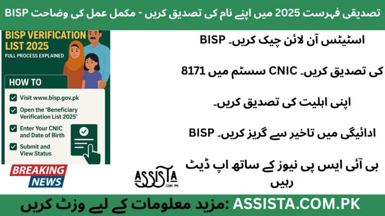 BISP Verification List Pakistani family checking BISP 8171 verification list 2025 online on official portal with step-by-step guide